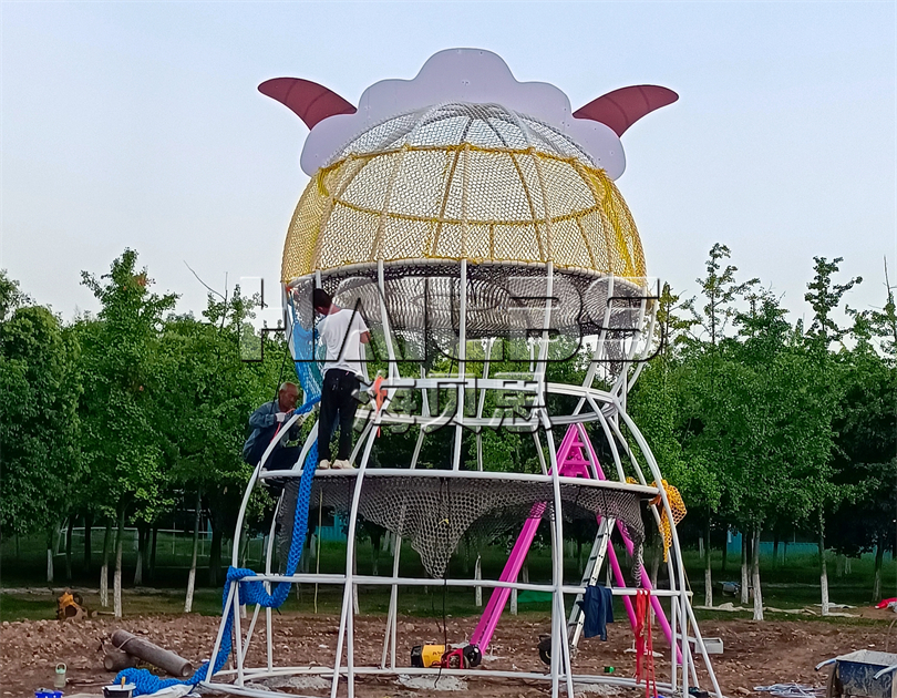 陜西西安無動(dòng)力親子樂園施工現(xiàn)場
