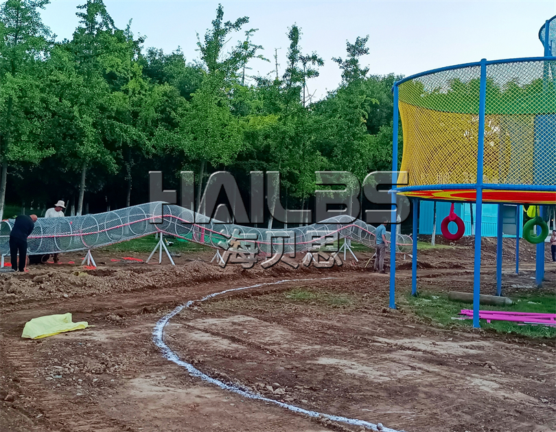 陜西西安無動(dòng)力親子樂園施工現(xiàn)場