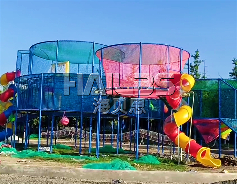 陜西西安無動(dòng)力親子樂園施工現(xiàn)場