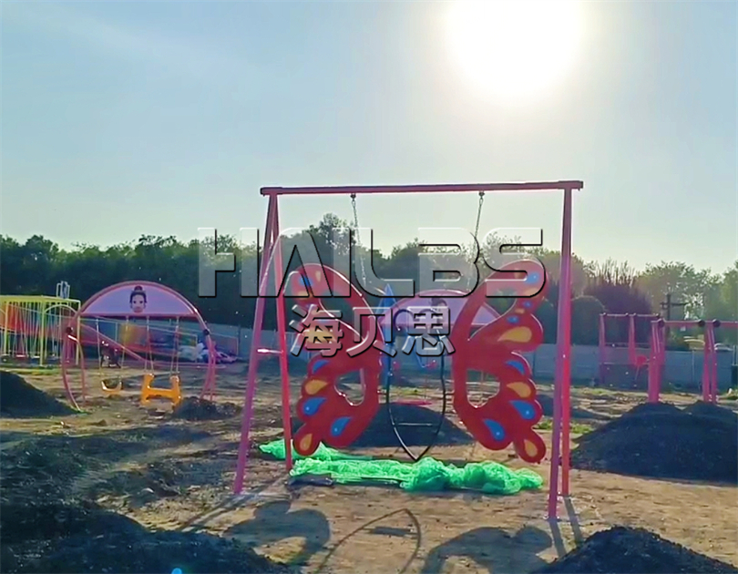 陜西西安無動(dòng)力親子樂園施工現(xiàn)場