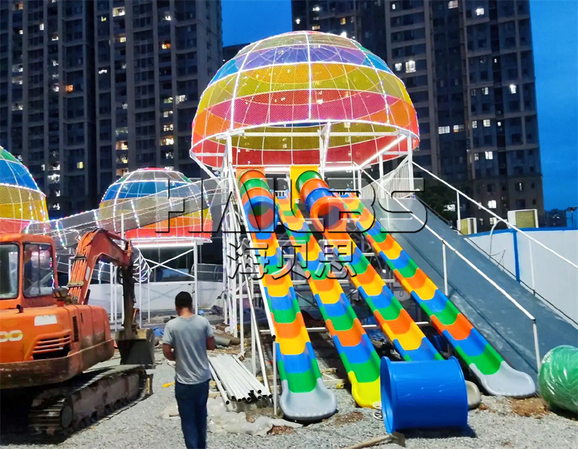 陜西渭南無動力樂園施工現場
