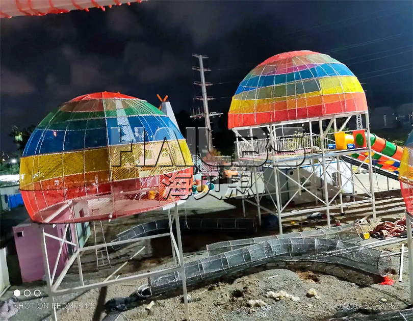 陜西渭南無動力樂園施工現場