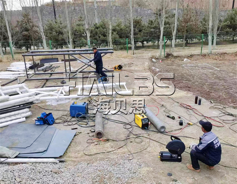 山西大同無動力親子樂園施工現場