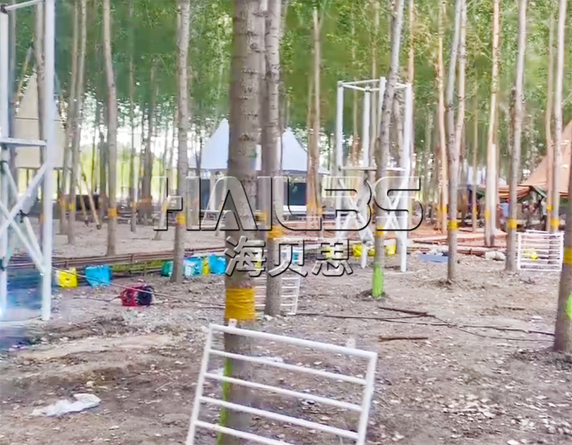 河北保定無動力樂園施工現(xiàn)場