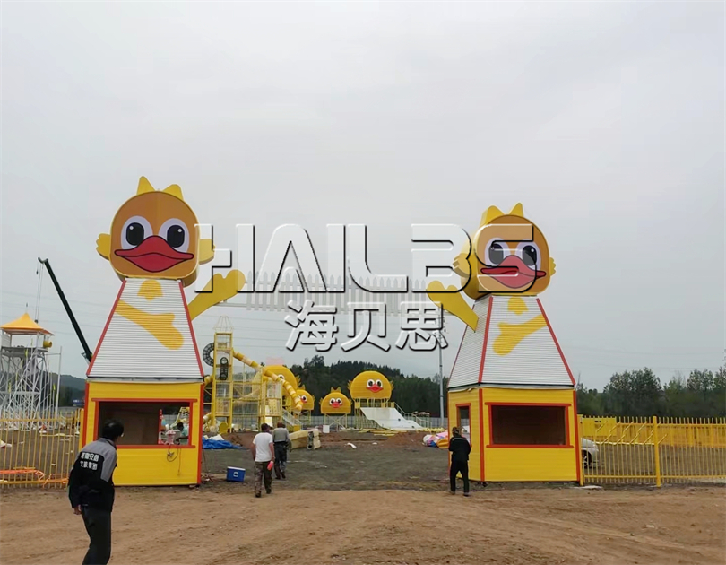 河北承德狂歡鴨主題無動(dòng)力樂園施工現(xiàn)場(chǎng)