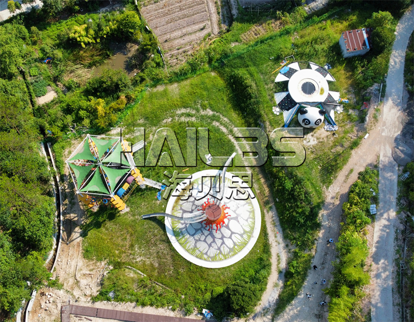 浙江東陽無動力樂園安裝現(xiàn)場